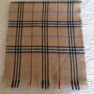 Burberry Style Winter Scarf with Fringe